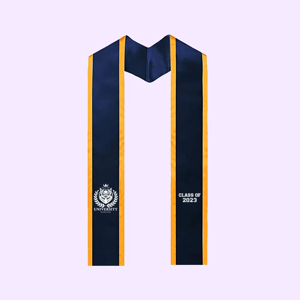 Premium Trim Custom Graduation Stoles with Plain Finish