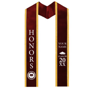 Graduation Stoles - Straight Tip - Maroon