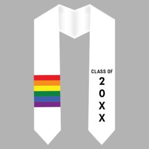 Pride Graduation Stole - White