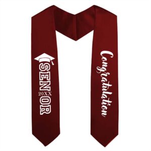High School Graduation Stoles - Maroon