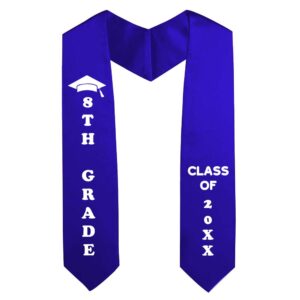 Middle School Graduation Stoles - Blue