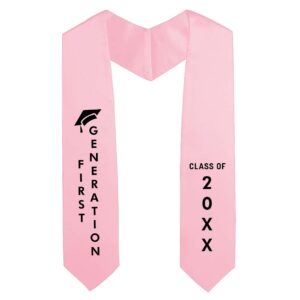 First Generation Graduation Stole - Pink