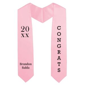 High School Graduation Stoles - Pink