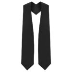 Black Graduation Stole Tapered Finish