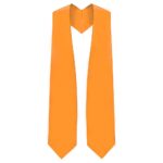 Orange Graduation Stole Tapered Finish