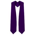 Purple Graduation Stole Tapered Finish