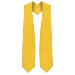 Yellow Graduation Stole Tapered Finish