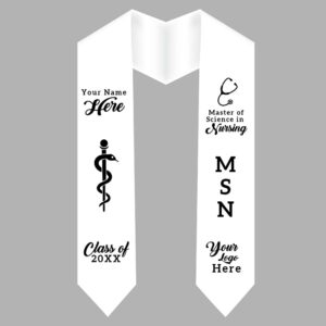 MSN Graduation Stole - White