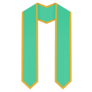 Emerald Graduation Stole Classic Finish With Trim