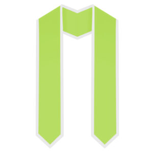 Lime Green Graduation Stole Classic Finish With Trim