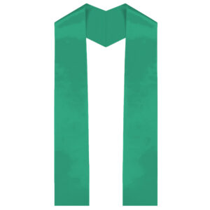 Emerald Green Graduation Stole Plain Finish