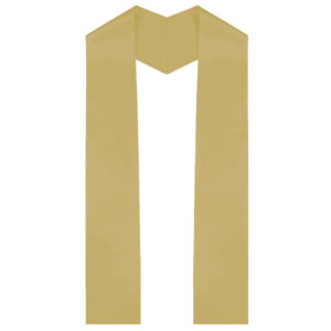 Gold Graduation Stole Plain Finish