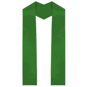Green Graduation Stole Plain Finish