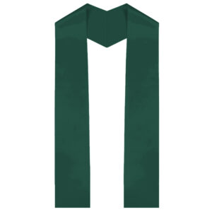 Hunter Green Graduation Stole Plain Finish