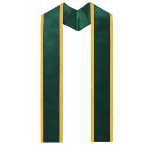 Hunter Green Graduation Stole Plain Finish With Trim