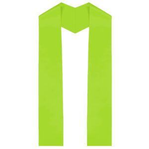 Lime Green Graduation Stole Plain Finish