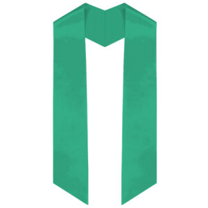 Emerald Green Graduation Stole Angled Finish