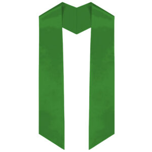 Green Graduation Stole Angled Finish
