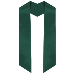Hunter Green Graduation Stole Angled Finish