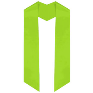Lime Green Graduation Stole Angled Finish