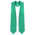 Emerald Green Graduation Stole Tapered Finish