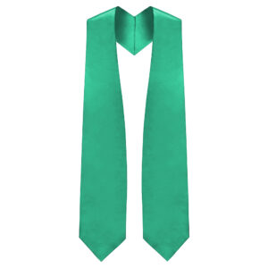 Emerald Green Graduation Stole Tapered Finish