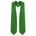 Green Graduation Stole Tapered Finish