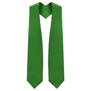 Green Graduation Stole Tapered Finish