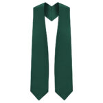 Hunter Green Graduation Stole Tapered Finish