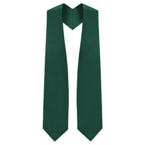 Hunter Green Graduation Stole Tapered Finish