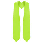 Lime Green Graduation Stole Tapered Finish