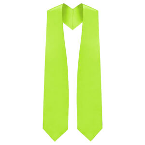 Lime Green Graduation Stole Tapered Finish