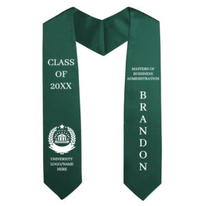 MBA Stoles For Graduation - Hunter Green