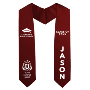 High School Kids Stoles - Maroon