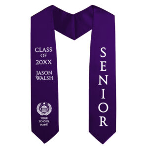 High School Stoles - Purple
