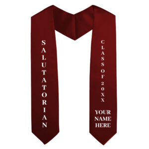 Sashes For Salutatorians - Maroon