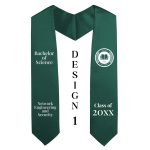Engineering stoles With Embroidery - Hunter Green