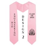 Engineering stoles With Embroidery - baby Pink