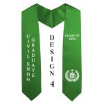 Engineering stoles With Embroidery - Green