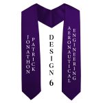 Engineering stoles With Embroidery - Purple