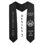 Engineering stoles With Embroidery - Black