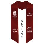 Pre-designed College & University Embroidered Graduation Stoles - Angled plain3